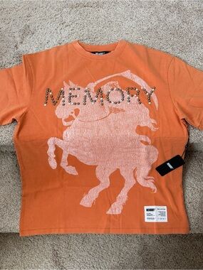 Orange Short-Sleeve Graphic Tee